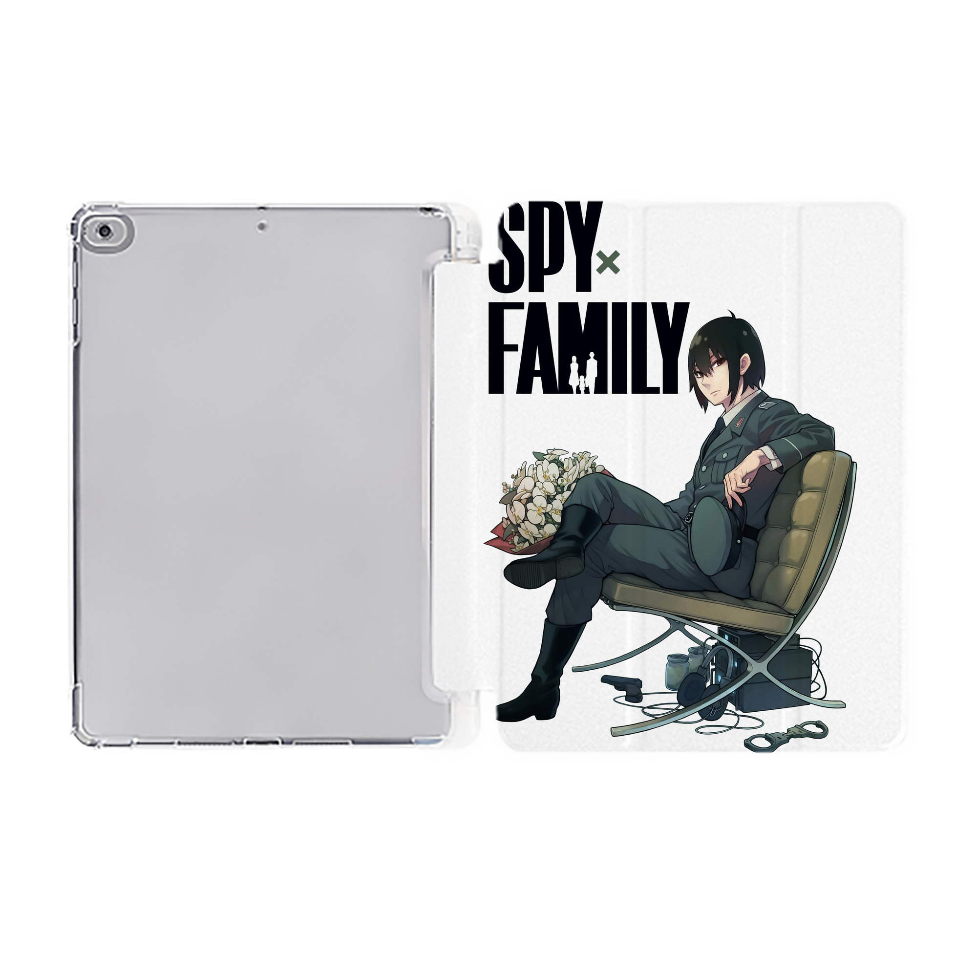 （画像用） SPY×FAMILY间谍家家酒 IPad ケース ペン収納付き 三つ折りスタンド PUレザー×シリコン 対応機種9.5/10.5/10.9インチ